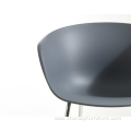 Modern Leisure PP Seat with chrome metal armchair